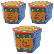 TIGER BALM 虎標 萬金油 紅 軟膏，蚊蟲叮咬、肌肉酸痛或頭痛適用, 10g, 3罐
