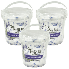 TAIYEN 台塩生技 SAP沐浴鹽, 頂級法國薰衣草精油, 900g, 3罐