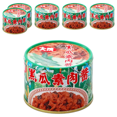 大茂 黑瓜素肉醬, 不含防腐劑、人工色素、糖精, 180g, 6罐