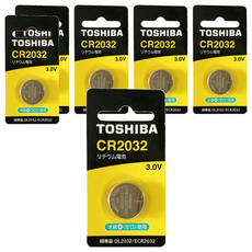 TOSHIBA 東芝 鈕扣電池 CR2032, 6個