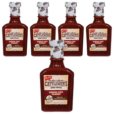 French's Cattlemen's 堪薩斯市經典BBQ醬，無高果糖玉米糖漿, 510g, 5瓶