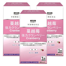 AJIOU 日本味王 強效蔓越莓錠, 1g, 30顆, 3盒