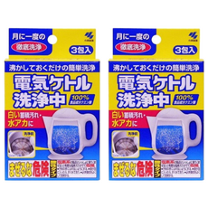 KOBAYASHI 小林製藥 電熱水壺洗淨劑, 去除水壺內壁髒污, 3包入, 45g, 2盒