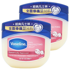 Vaseline 凡士林 經典嬰兒高純修護凝膠, 滋潤修護, 低敏不易致粉刺, 淡淡嬰兒爽身粉香, 368g, 2罐