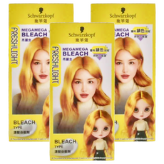 Schwarzkopf 施華寇 FRESHLIGHT 漂色染髮劑, MEGA MEGA 漂亮金, 3盒