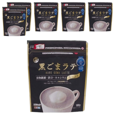 九鬼 黑芝麻拿鐵 沖泡飲料, 日本進口, 含膳食纖維/鐵/鈣, 冷熱皆宜, 夾鏈式封口設計, 150g, 6包