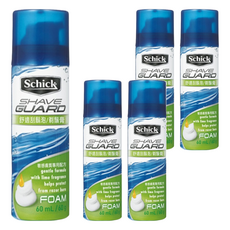 舒適牌 Schick 刮鬍泡 敏感型, 溫和配方 清新青檸香氣, 60g, 5罐
