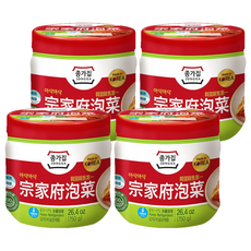 JONGGA 宗家府 泡菜 白菜切塊, 經典原味 甜酸辣平衡, 750g, 4罐