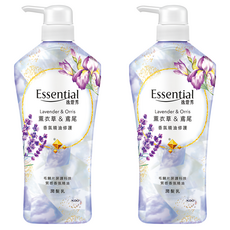Essential 逸萱秀 香氛精油修護潤髮乳 薰衣草+鳶尾, 毛鱗片屏護科技, 質感香氛精油, 700ml, 2瓶