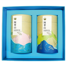 龍源茶品 鑫龍源有機茶園 茶山漫遊阿里山高山茶葉禮盒 附提袋, 茶葉150g 2罐, 1盒