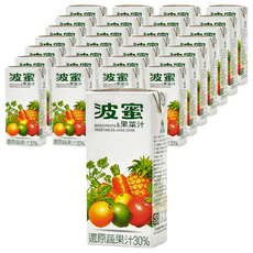 波蜜 果菜汁 鋁箔包 還原蔬果汁30%, 330ml, 48入