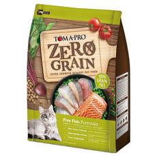 TOMA-PRO 優格 全齡貓 零穀乾飼料, 特選大西洋冷水魚, 鮮採天然蔬果, 優質腸益菌和益生菌, 5種魚, 5.5lb, 1袋