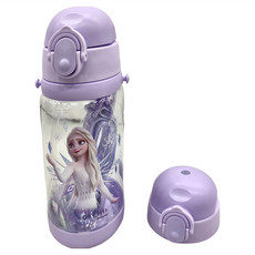 BEDDYBEAR 杯具熊 冰雪奇緣聯名款兒童水壺 一杯雙蓋 520ml, 紫色, 1個