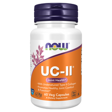 NOW Foods UC-II二型膠原蛋白，含非變性二型膠原蛋白，促進健康的關節舒適和功能，60 粒素食膠囊, 60顆, 1瓶