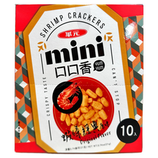 華元 Mini口口香 蝦條 經典原味 10包, 210g, 1盒