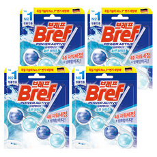 Bref 妙力 Power Active 懸掛式馬桶清潔球, 持續散發清香, 預防內緣水垢生成, 每次沖水自動清潔, 50g, 4組