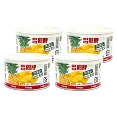 台鳳牌 四分片鳳梨, 即開即食新鮮水果, 拜拜貢品上乘之選, 227g, 4罐