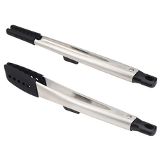 Joseph Joseph Elevate系列不沾桌矽膠餐夾2件組，不沾鍋專用，防燙耐用，廚房必備, 1組, 黑色