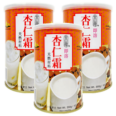 金山牌 即溶杏仁霜 350g，香港製造，天然材料，杏仁茶, 3罐