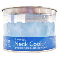 BLUEFEEL 冰心 涼感脖圍 輕盈版, 瞬間涼感18℃, 耐久, 防爆, 無毒, 好洗, 90g, 藍色, 1條