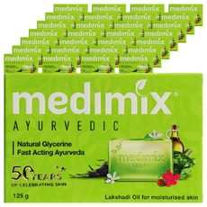 Medimix 綠寶石皇室藥草浴 美肌皂，阿育吠陀古法，草本精華，適合各種膚質, 125g, 30個