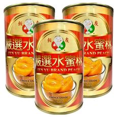 飯友嚴選水蜜桃 (Choice Grade), 淨重425g, 固形量230g, 425g, 3罐