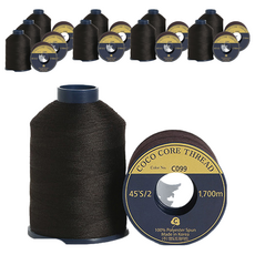 COTTONVILL 高級縫紉機線 2入套裝, 45'S/2 C099色號 1700公尺, 100%聚酯纖維, C099, 10捲