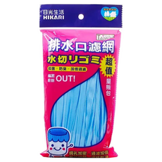 HIKARI 日光生活 排水口濾網，超密網眼，防止堵塞，更換方便，保持清潔，防止蚊蟲蟑螂入侵，200入, 1包, 200個