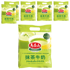 馬玉山 抹茶牛奶, 100%紐西蘭奶粉使用, 無添加香料, 無添加奶精, 210g, 6袋