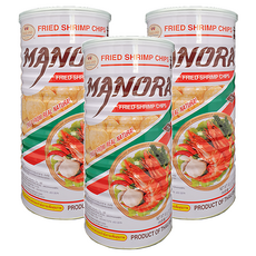 MANORA 瑪努拉 泰國蝦片, 90g, 3罐