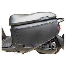 Emoving EZ1 素黑皮革機車車套，PU皮革，防水, 素黑色, 1個