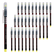 Pentel 飛龍文具 螢光筆套組, 1.0至3.5毫米筆尖，顏色鮮明亮麗，標記重點超顯眼，辦公筆記好幫手, 黃色, 30支