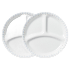 Corelle Brands 康寧餐具 Shiny Days系列三格餐盤, 白色, 230 x 50 x 230mm, 2個