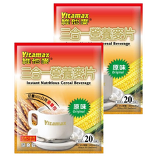 Vitamax 維他麥 三合一麥片 原味, 香醇穀物, 隨身包裝, 600g, 2袋