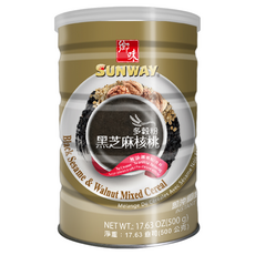 SUNWAY 鄉味 多穀粉 黑芝麻核桃 500g, 1罐