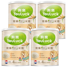 YouLuck 育樂 有機米精, 無麩質, 有機原料, 無添加香料、蔗糖, 250g, 4罐