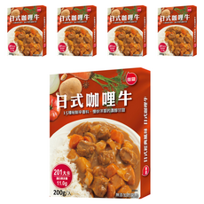 聯夏 日式咖哩牛, 15種秘制辛香料 慢炒洋蔥的濃醇甘甜, 200g, 5盒