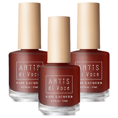 ARTiS di Voce 飾底硬甲油 指甲油, 潤透梅紅, 15ml, 3瓶