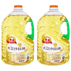泰山 不飽和大豆沙拉油, 精選黃豆煉製, 含維生素E及不飽和脂肪酸, 適合各式烹調, 素食者適用, 2.6L, 2桶