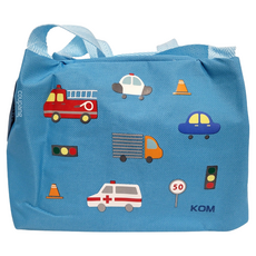 KOM 保溫餐袋 小汽車, 藍色, 22 x 15 x 17 cm, 防水牛津布, 錫箔, 22 x 15 x 17cm, 汽車, 1個
