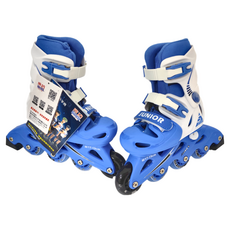 SUCCESS 成功 兒童發光伸縮溜冰鞋 S0410, M: 17-19CM, L: 20-22CM, XL: 23-25CM, 藍色, M 17~19cm, 1雙