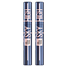 MAYBELLINE 媚比琳 飛天翹防水睫毛膏, 24小時持久纖長, 根根分明不塌, 獨特180°飛天睫毛梳, 扇形刷頭, 黯夜黑, 2支