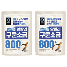 清淨園 800℃ 烤鹽，800℃高溫加熱，去除有害成分，健康的烤鹽，含100% 國內產天日鹽，500g, 2包