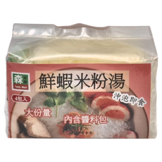 Tasty Mori 森本味 鮮蝦米粉湯 4包入, 420g, 沖泡即食，湯頭濃郁鮮甜，米粉Q彈滑順, 1袋