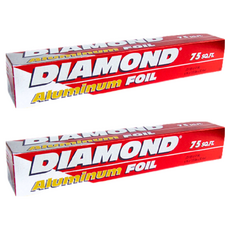 鑽石牌 Diamond 鋁箔紙 Aluminum Foil, 75平方英尺, 22.8 x 30.4cm, 2個
