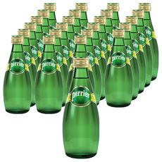 perrier 沛綠雅 氣泡天然礦泉水, 清爽解渴無負擔, 330ml, 24瓶