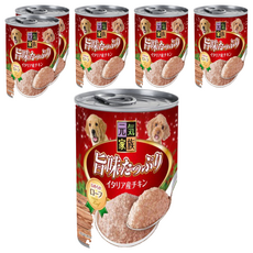 元氣家族 犬用特選雞肉肉排罐, 義大利產, 角切肉塊+濃縮鮮甜高湯, 雞肉, 400g, 6罐