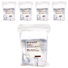 MUJI 無印良品 壓邊化妝棉, 189片, 5包