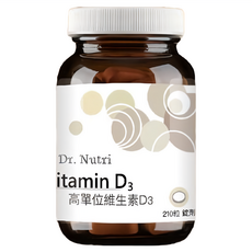 Dr. Nutri 芯漾生醫 維生素D3 錠, 高單位維生素D3 210錠 錠劑, 210顆, 300mg, 1瓶