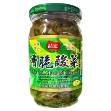 龍宏 香脆酸菜 420g, 雲林本地芥菜, 傳統工藝釀造, 無添加防腐劑, 純素食, 370g, 1罐